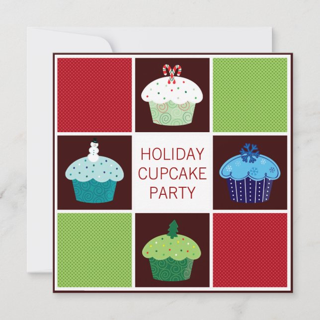 Annual Holiday Cupcake Party Invitations (Front)