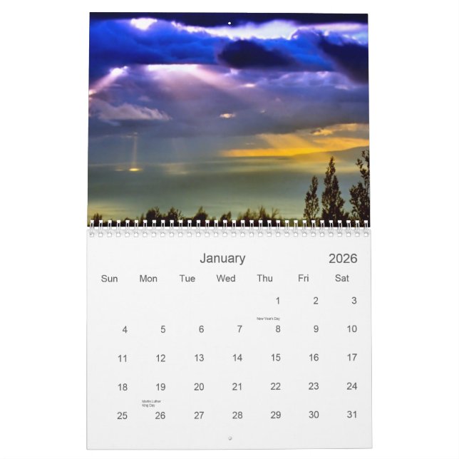 Annual Maui Hawaii Wall Calendar (Jan 2026)