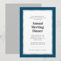 Annual Meeting Dinner | Navy Blue and Silver