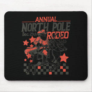 Annual North Le Rodeo Santa Western Cowboy Christm Mouse Pad