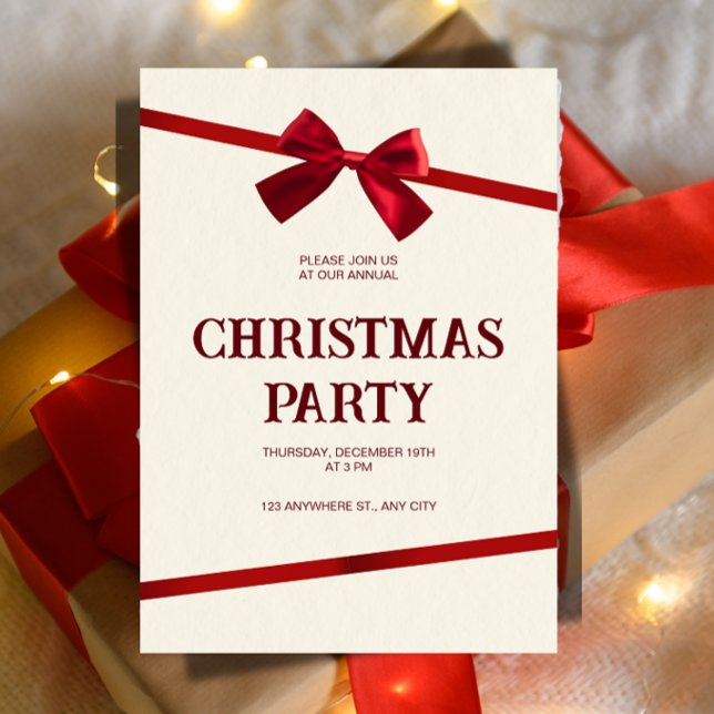 Annual Office Christmas Party Invitation ("Celebrate a yearly tradition. This formal invitation is perfect for your organization's annual Chri)