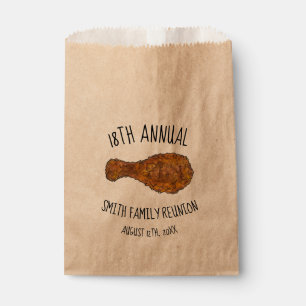 Annual Picnic Cookout Reunion Fried Chicken Leg Favour Bags