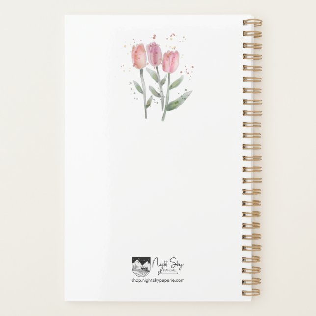 Annual Planner | Tulips | 5.5 x 8.5 | Blank Dated (Back)