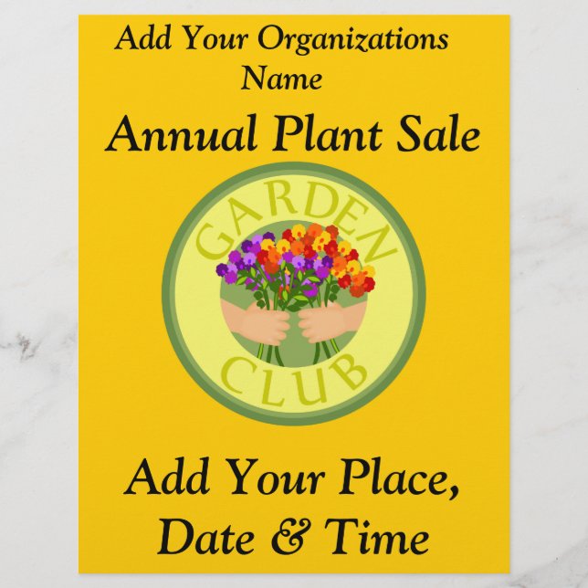 Annual Plant Sale, Flyer (Front)