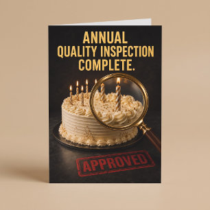 Annual Quality Inspection Funny Birthday Card