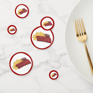 Annual Rib Cookoff BBQ Spare Ribs Barbecue Contest Confetti