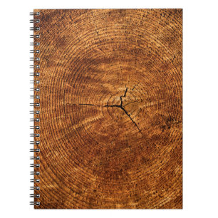Annual rings tree wood texture notebook