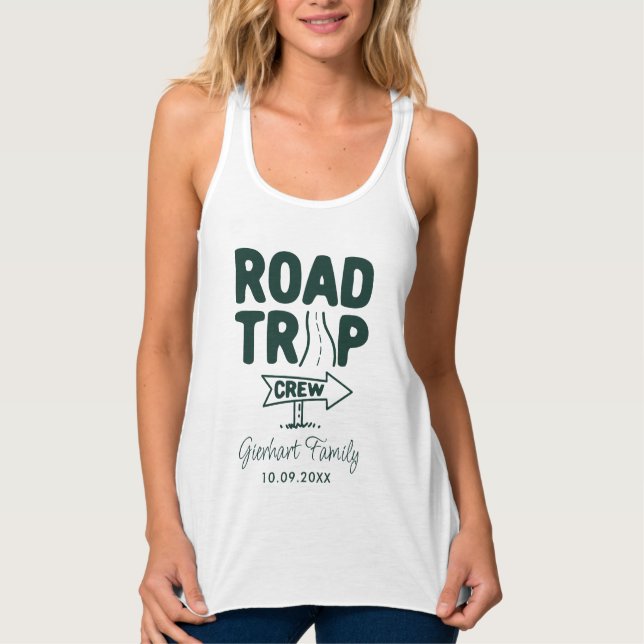 Annual Road Trip Crew Family Custom Singlet (Front)