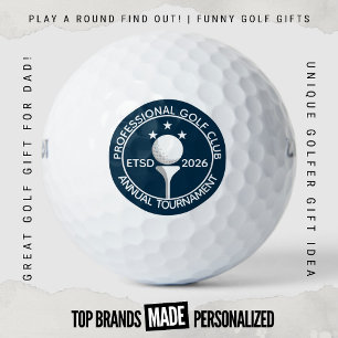 Annual Tournament Scramble Classic Golf Club Logo Balls