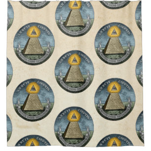 Annuit Coeptis - the All-Seeing Eye Shower Curtain