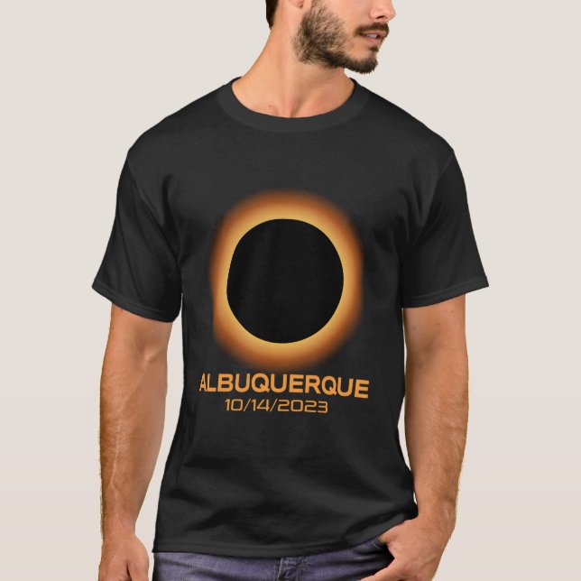 Annular Solar Eclipse 2023 Albuquerque New Mexico  T-Shirt (Front)