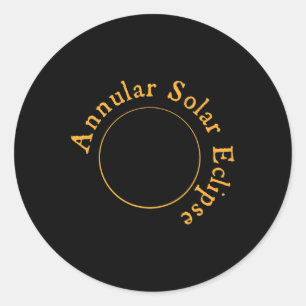 Annular Solar Eclipse  Classic Round Sticker