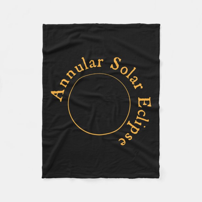 Annular Solar Eclipse  Fleece Blanket (Front)