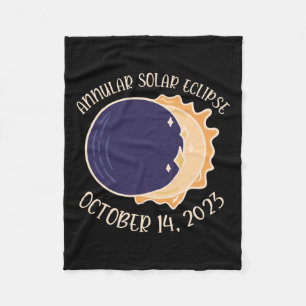 Annular Solar Eclipse Oct 14 Fleece Blanket