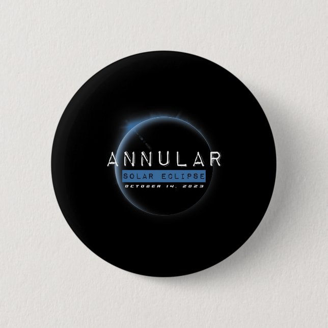Annular Solar Eclipse October Astronomy Lovers  6 Cm Round Badge (Front)
