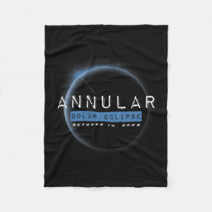 Annular Solar Eclipse October Astronomy Lovers Fleece Blanket