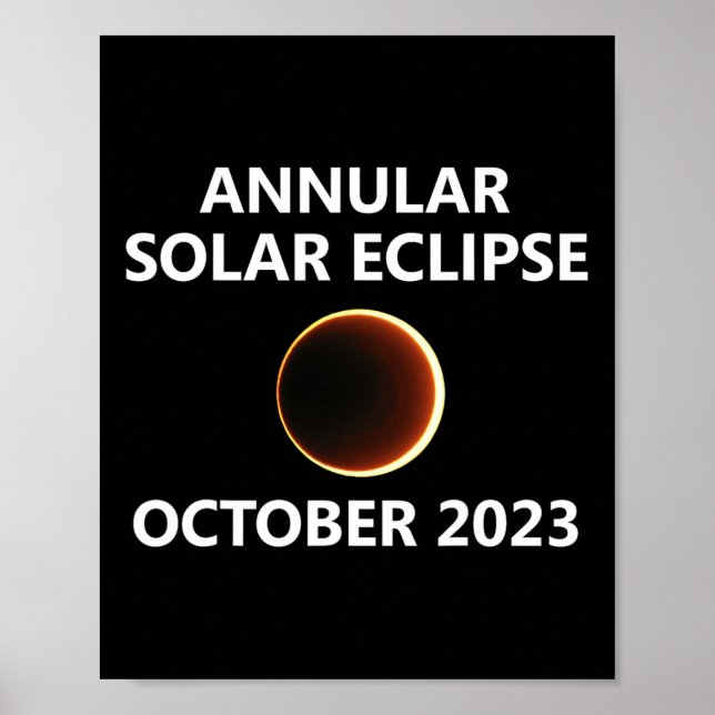 Annular Solar Eclipse October Oct 14 Nevada Colora Poster (Front)