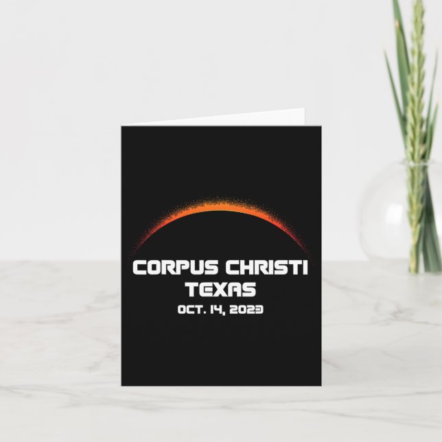 Annular Solar Eclipse S Corpus Christi Fall  Card (Front)