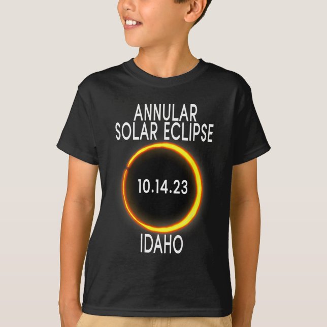 Annular Solar Eclipse T - Idaho  T-Shirt (Front)