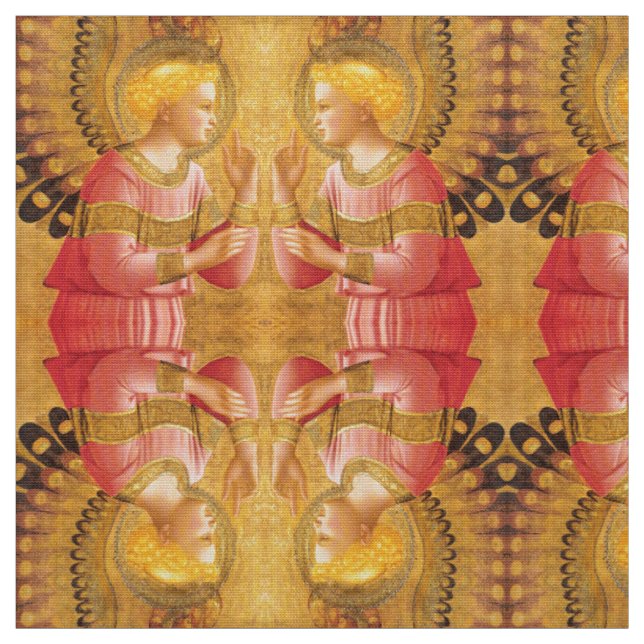 ANNUNCIATION ANGEL IN GOLD AND PINK FABRIC (Swatch)