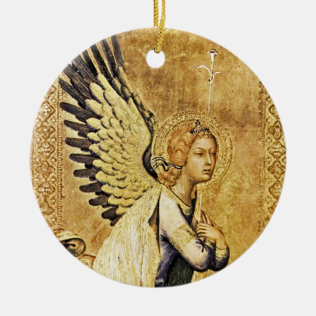 ANNUNCIATION ANGEL Magic Of Christmas Ceramic Tree Decoration (Front)