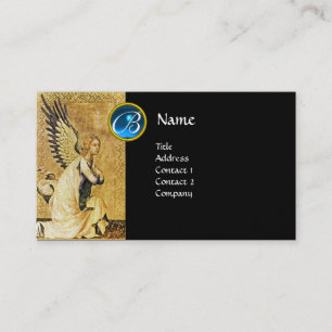 ANNUNCIATION ANGEL MONOGRAM, Blue Sapphire silver Business Card