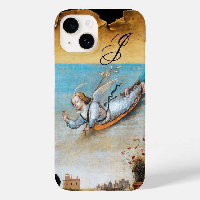 ANNUNCIATION ANGEL  MONOGRAM ,Brown Parchment Case-Mate iPhone Case (Back)