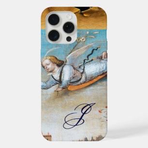 ANNUNCIATION ANGEL MONOGRAM ,Brown Parchment iPhone 15 Pro Max Case