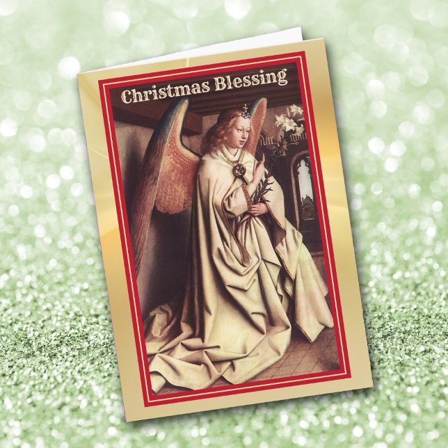 Annunciation Angel Vintage Art Christmas Card (Creator Uploaded)