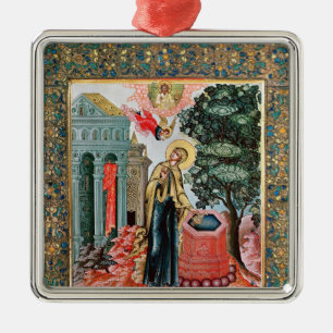 Annunciation at the Fountain Metal Tree Decoration