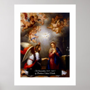 Annunciation by Bartolomé Esteban Murillo Poster