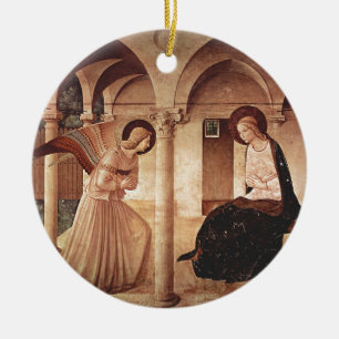 Annunciation (by Fra Angelico) Ceramic Tree Decoration
