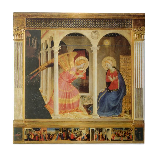 Annunciation by Fra Angelico, Renaissance Fine Art Tile (Front)