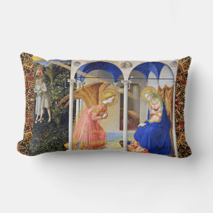 ANNUNCIATION by Fra Beato Angelico Lumbar Cushion