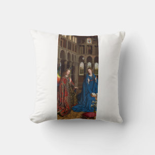 Annunciation by Jan van Eyck Cushion