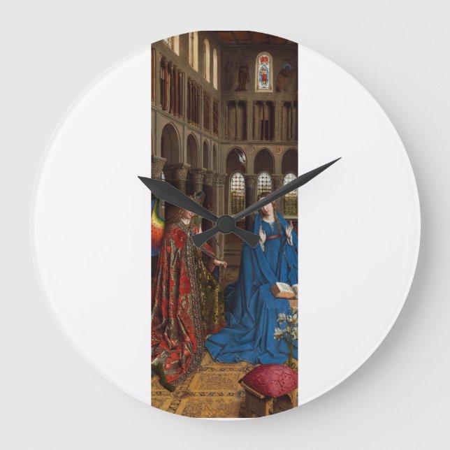 Annunciation by Jan van Eyck Large Clock (Front)