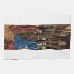Annunciation by Jan van Eyck Tea Towel