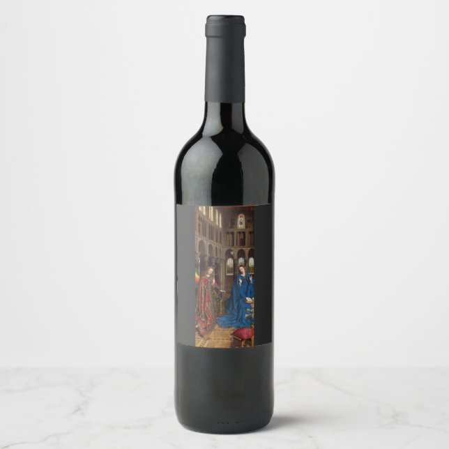 Annunciation by Jan van Eyck Wine Label (Front)