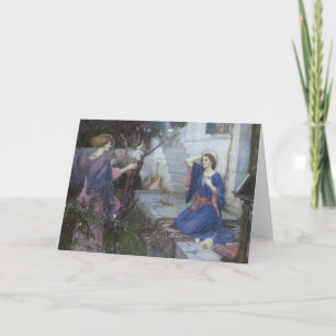 Annunciation by JW Waterhouse, Victorian Fine Art Card