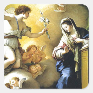 Annunciation by Paolo de Matteis, 1712. Square Sticker
