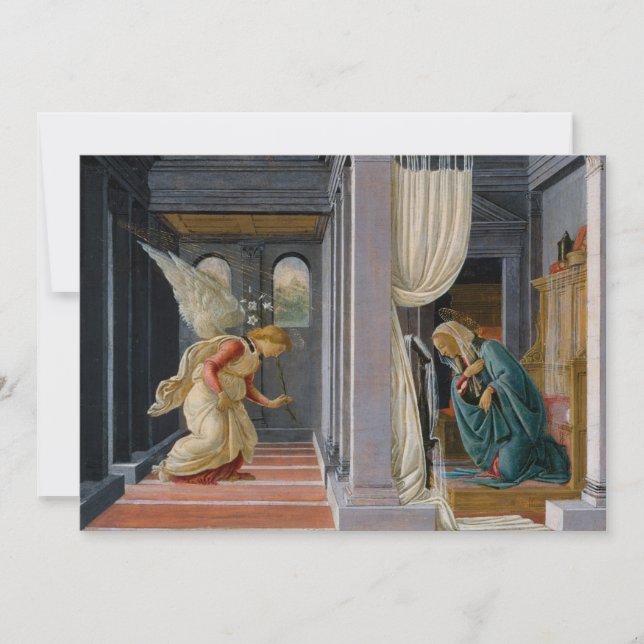 Annunciation by Sandro Botticelli Invitation (Front)