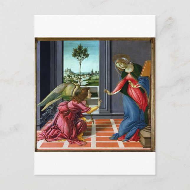 Annunciation by Sandro Botticelli Postcard (Front)
