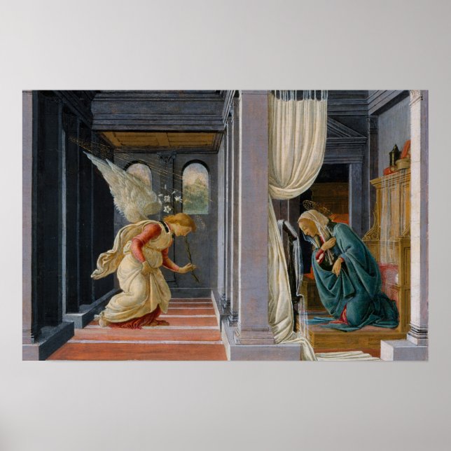 Annunciation by Sandro Botticelli Poster (Front)