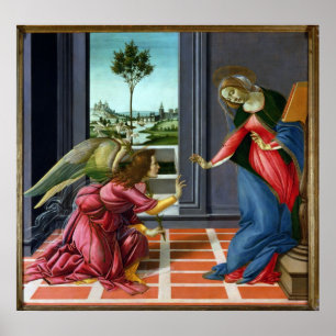 Annunciation by Sandro Botticelli Poster