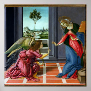 Annunciation by Sandro Botticelli Poster