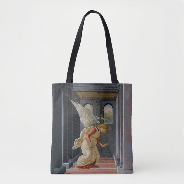 Annunciation by Sandro Botticelli Tote Bag (Front)