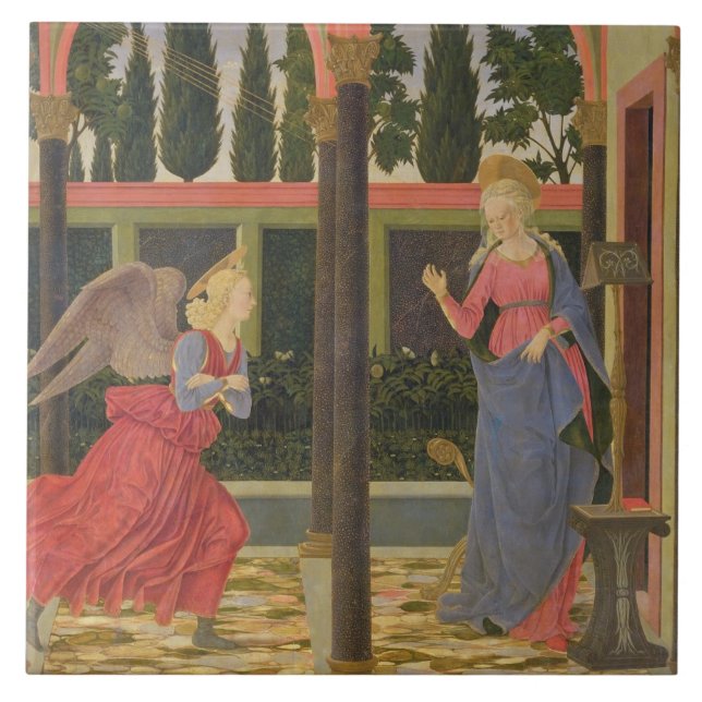 Annunciation, c.1457 (tempera on panel) tile (Front)