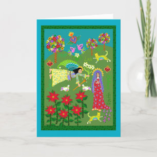 Annunciation Folk Art Catholic Religious Thank You Card