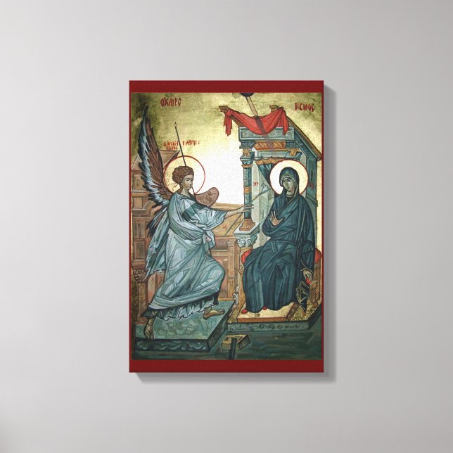 Annunciation Icon Canvas Print (Front)