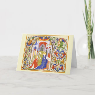 Annunciation medieval illumination note card